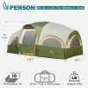 8 Person Tent for Camping, Waterproof Windproof Family Tent with Rainfly, Divided Curtain Design for Privacy Space, Portable