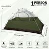 Camping Tent 1 Person Tent Waterproof Two Doors Backpacking Tent Easy Setup Lightweight for Outdoor,Hiking Mountaineering Travel