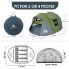 4 Person Easy Pop Up Tent Waterproof Automatic Setup 2 Doors-Instant Family Tents for Camping Hiking & Traveling