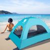 Portable Camping Sun Shade Shelter, Beach Tent, 2-4 Person, UV Protect, Breathable, 3 Mesh Window, Easy to Set Up, Outdoor