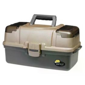 2023 New Plano Fishing Large 3-Tray Tackle Box with Top Access, Graphite/ Sandstone