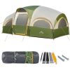 8 Person Tent for Camping, Waterproof Windproof Family Tent with Rainfly, Divided Curtain Design for Privacy Space, Portable