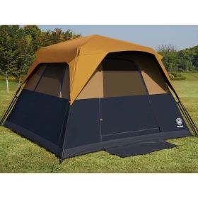 6 Person Blackout Camping Tent Instant Cabin Tents for Family with Rainfly, 60s Easy Setup, Water-Resistant