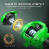 Fishing Reel,Halo XII Magnetic Braking System Baitcaster Reel,7+1 Double Shielded Stainless Steel BB,7.2:1 High-Speed Gear Ratio