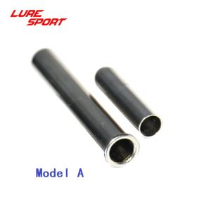 LureSport 5 sets Brass Ferrules Chrome Plated Rod connecting tube Fishing Rod Building Component Repair Pole DIY Accessory (Length: size 6, Color: Model A)