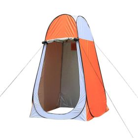 Portable Privacy Shower Toilet Camping Pop Up Camouflage Function Outdoor Picnic Shift Bathing Dressing Tent Fishing Tents (Color: Orange)