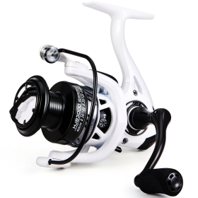 Sougayilang 2000 3000 Spinning Reel High Speed 5.2:1 Ratio Fishing Reel with Max Drag 8kg and EVA Handle Carp Reel (Spool Capacity: 2000 Series, Color: White)